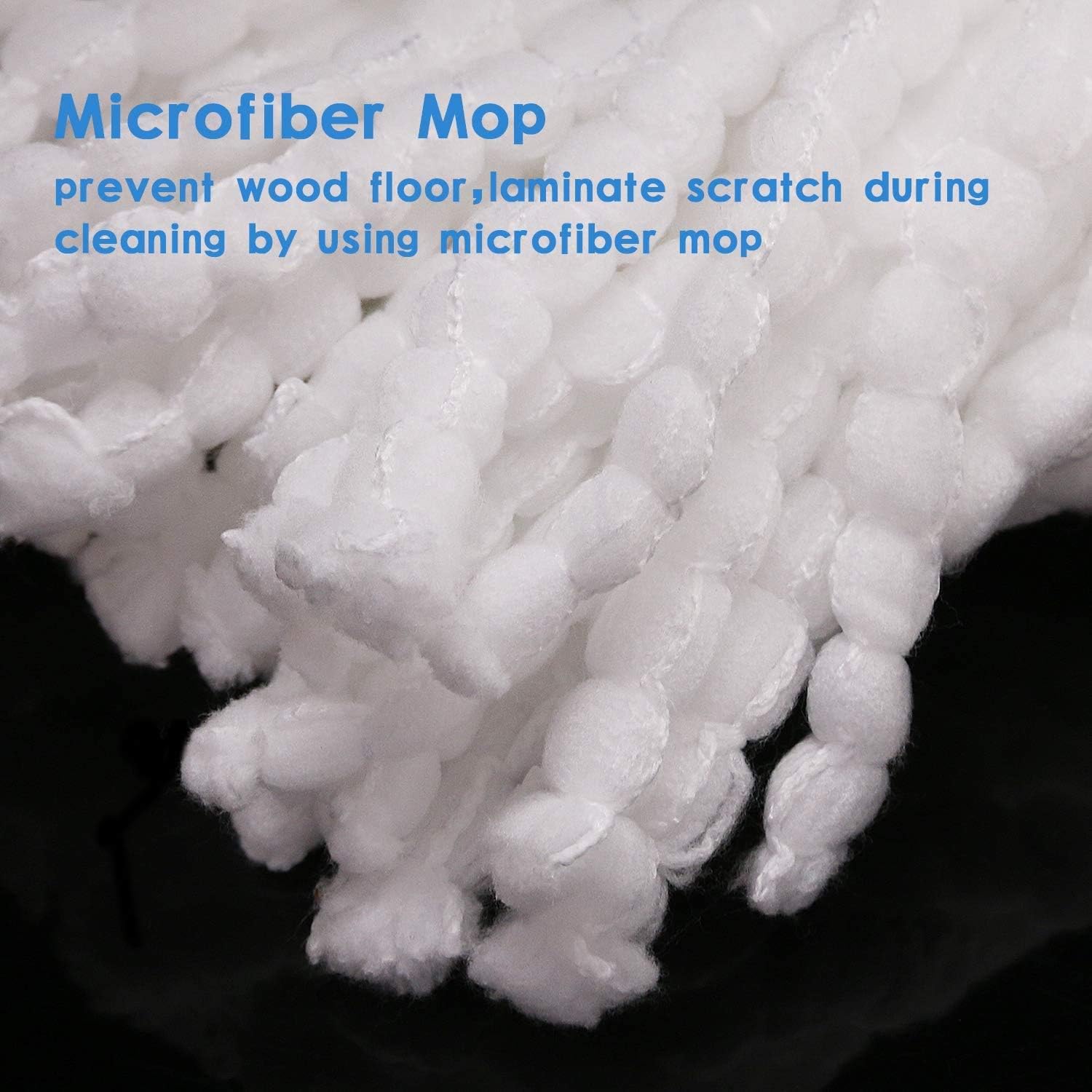 Tidy Monster 6 Pack Spin Mop Replacement Heads - Microfiber Mop Refills White