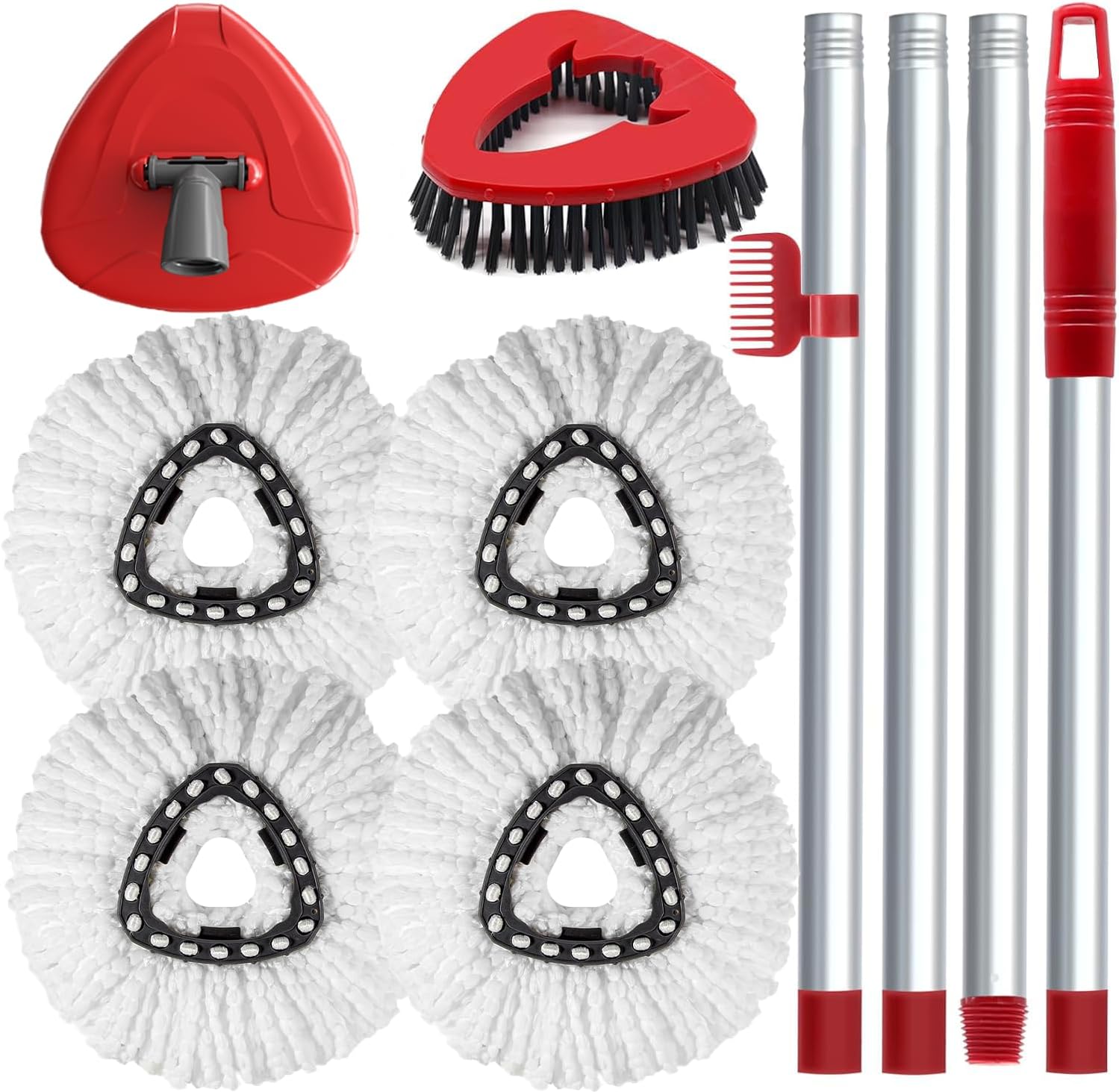 4 Spin Mop Heads Refill for Cedar EasyWring 1-Tank System