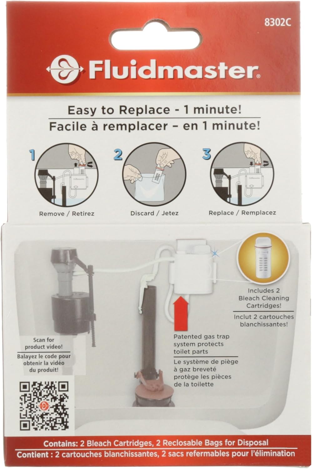 Fluidmaster 8302P8 Toilet Bowl Cleaner Refill 2-Pack 1