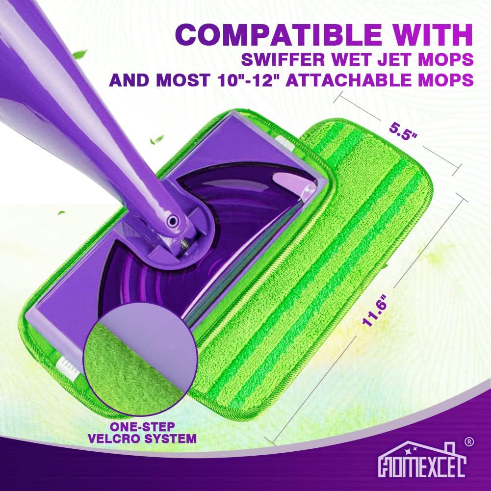 HOMEXCEL Microfiber Mop Pads Refill Pack of 4