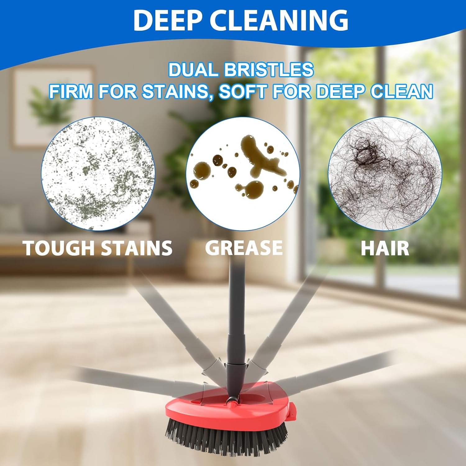 SuperAbound 2 Pack Spin Mop Replacement Scrub Brush Heads