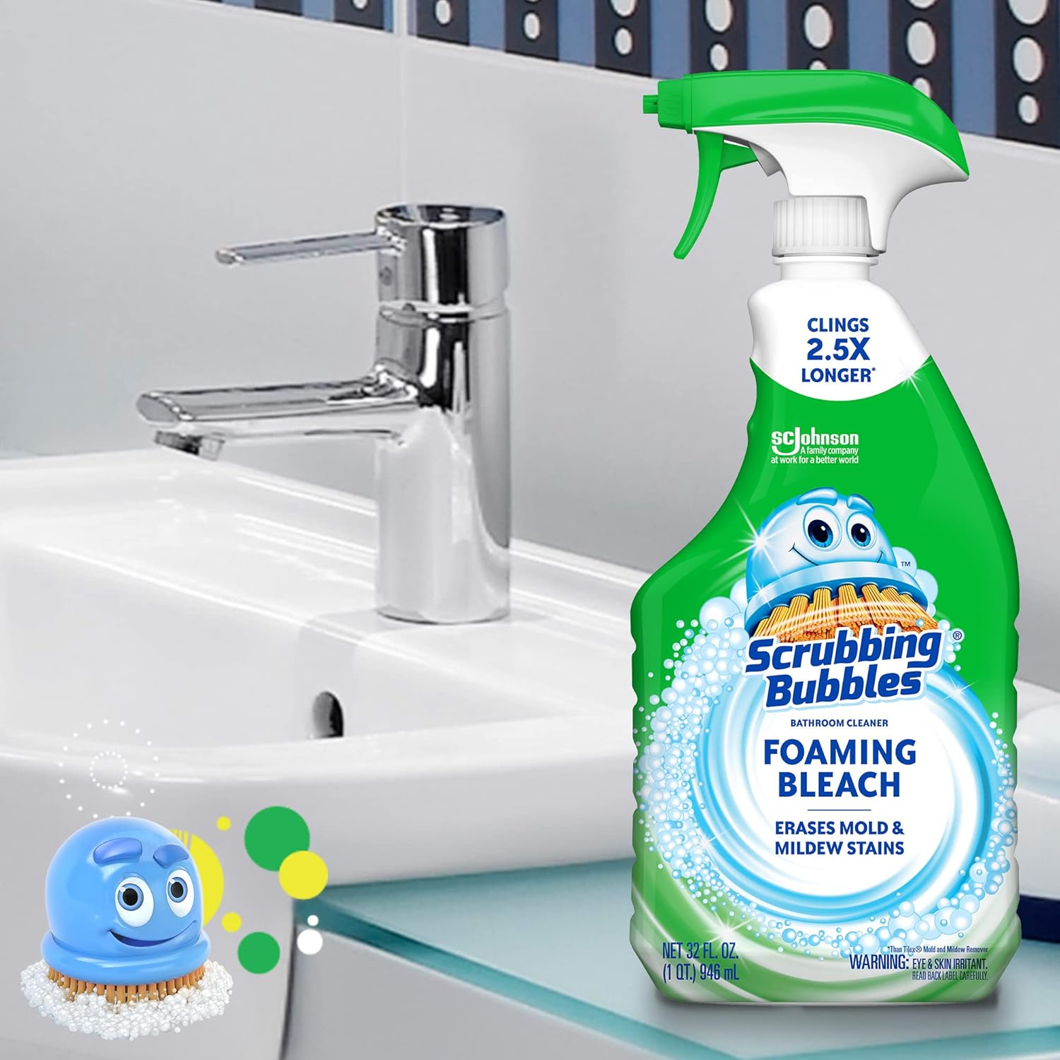 Scrubbing Bubbles Foaming Bleach Bathroom Cleaner 32oz