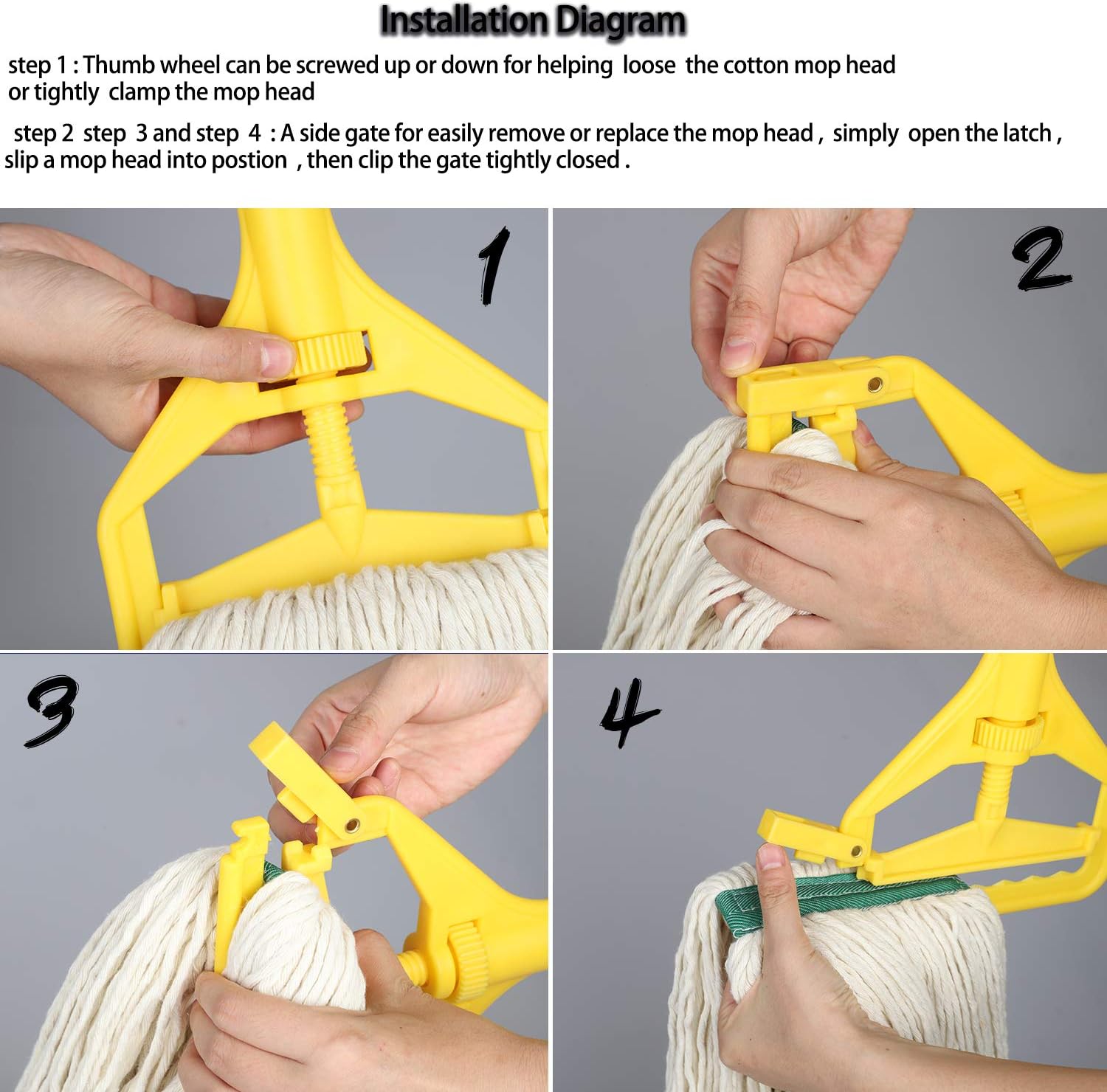 OFO Loop-End Cotton String Mop Head 3-Packs