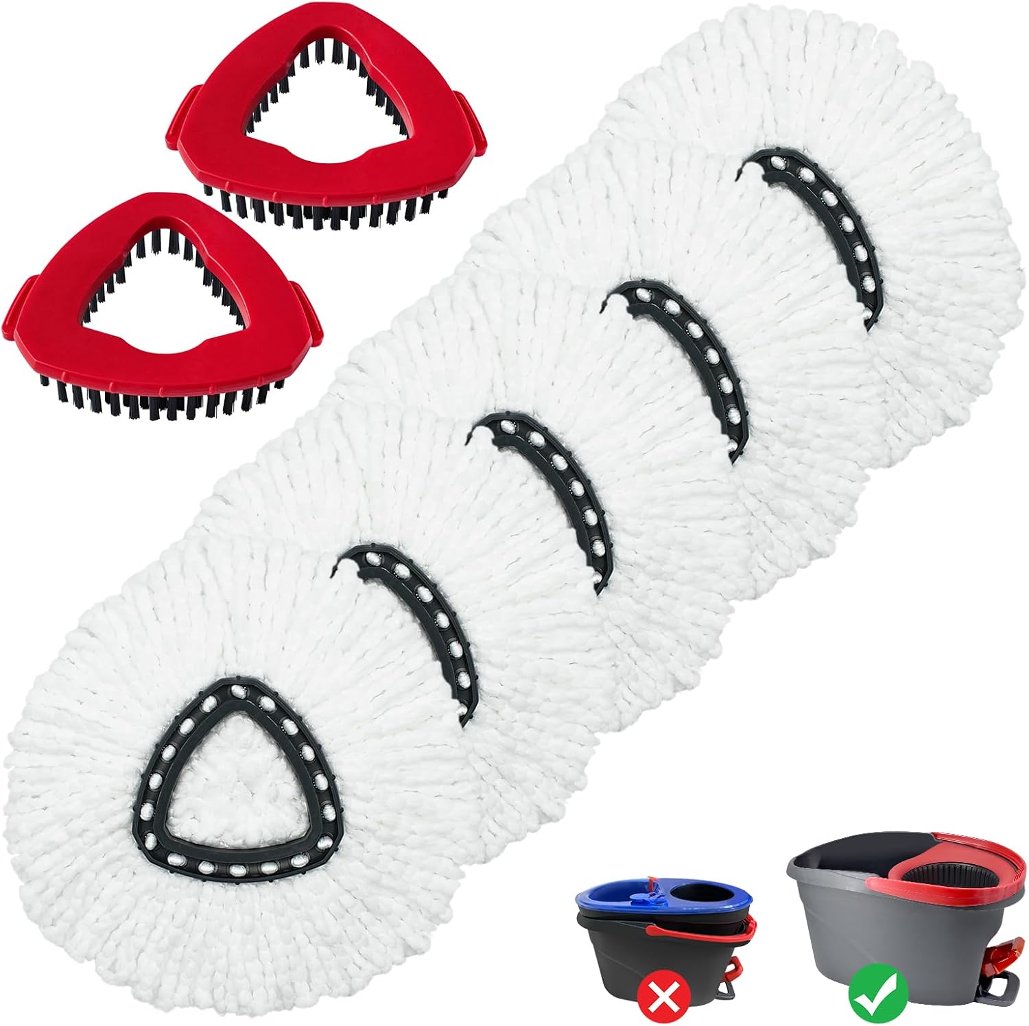 DLAIMI Spin Mop Replacement Heads for O Cedar EasyWring
