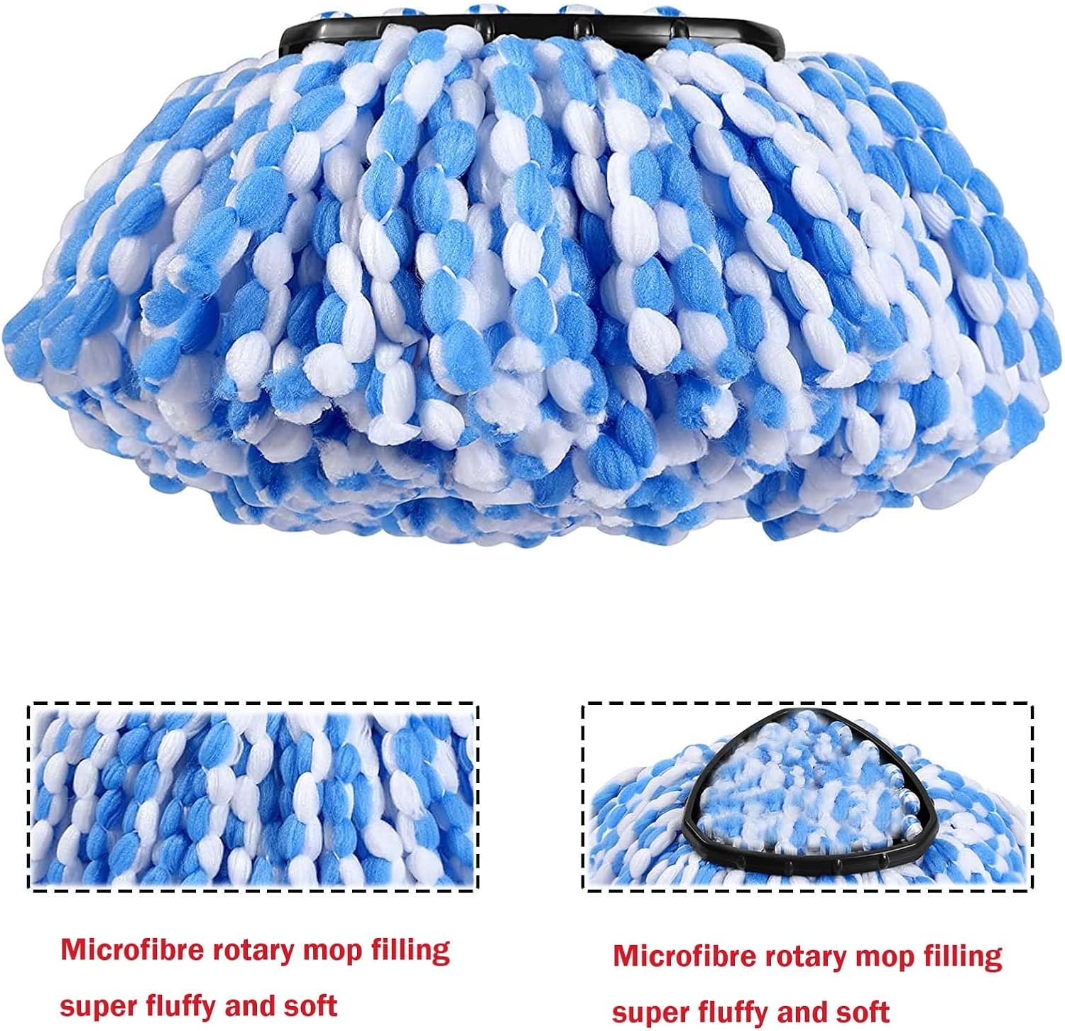 FOOKCIAN 4 Pack Mop Heads for RinseClean 2-Tank System 1