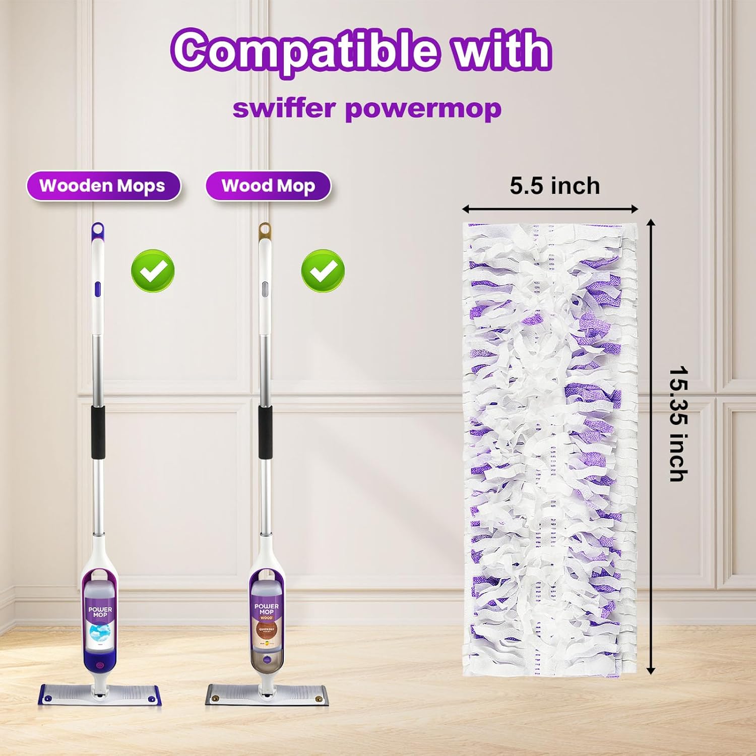 20 Count Disposable Mop Pads Refill for Swiffer PowerMop