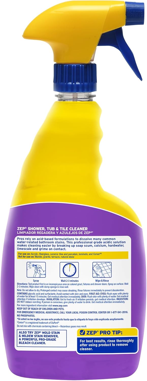 Zep 32 oz Tub Tile Cleaner Case of 4 No Scrub Formula