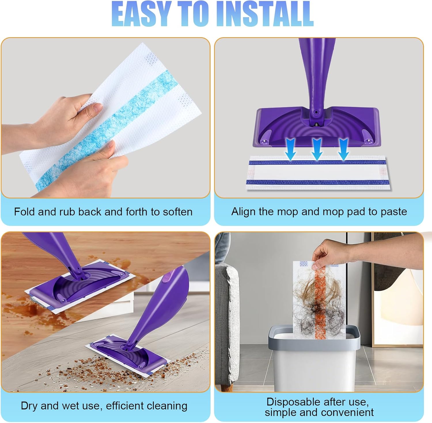 60 Pack Swiffer Wet Jet Mop Pad Refills