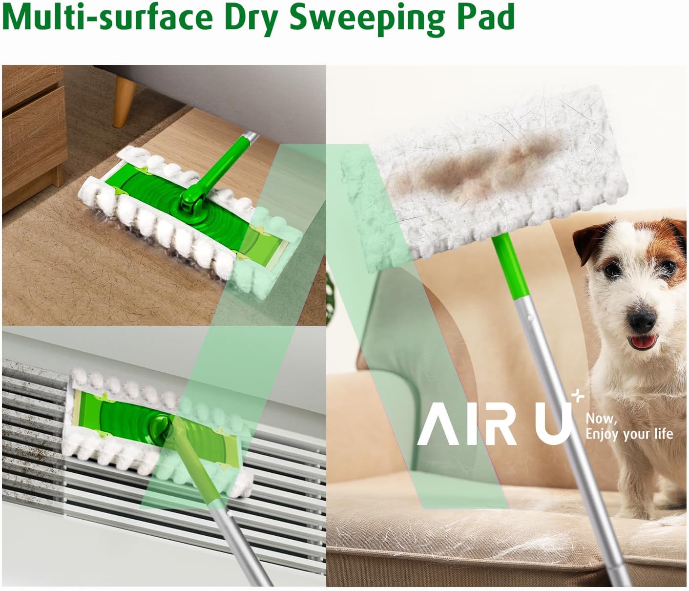 AIR U Dry Mop Pads for Swiffer Heavy Duty Cleaning