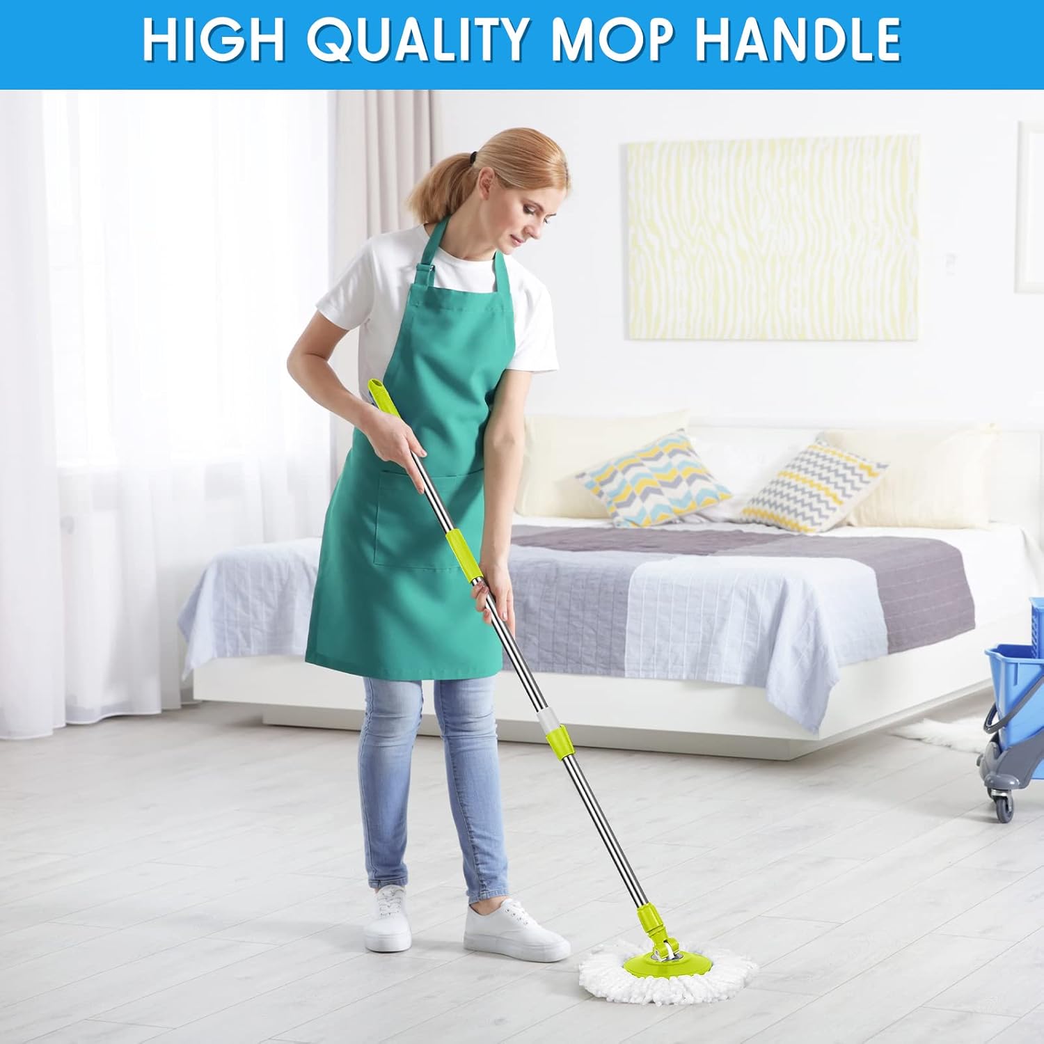 Rtteri Spin Mop Handle Replacement Green
