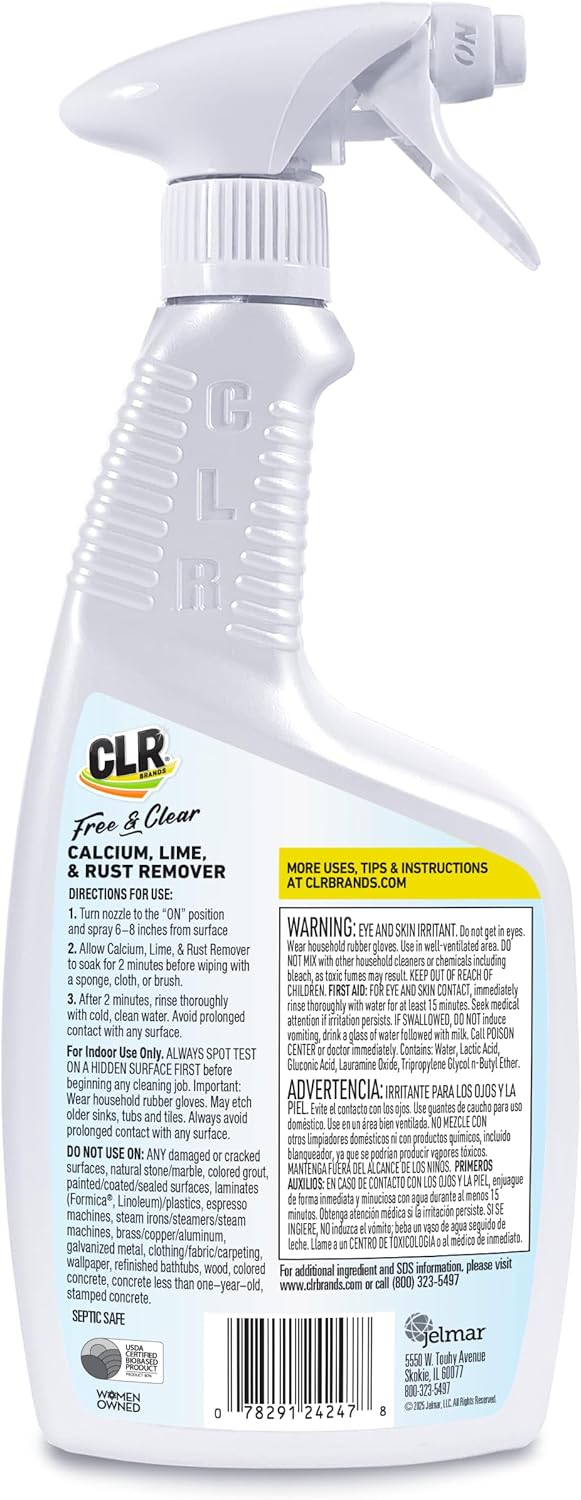 CLR Calcium Lime Rust Remover 26 Oz Free Clear
