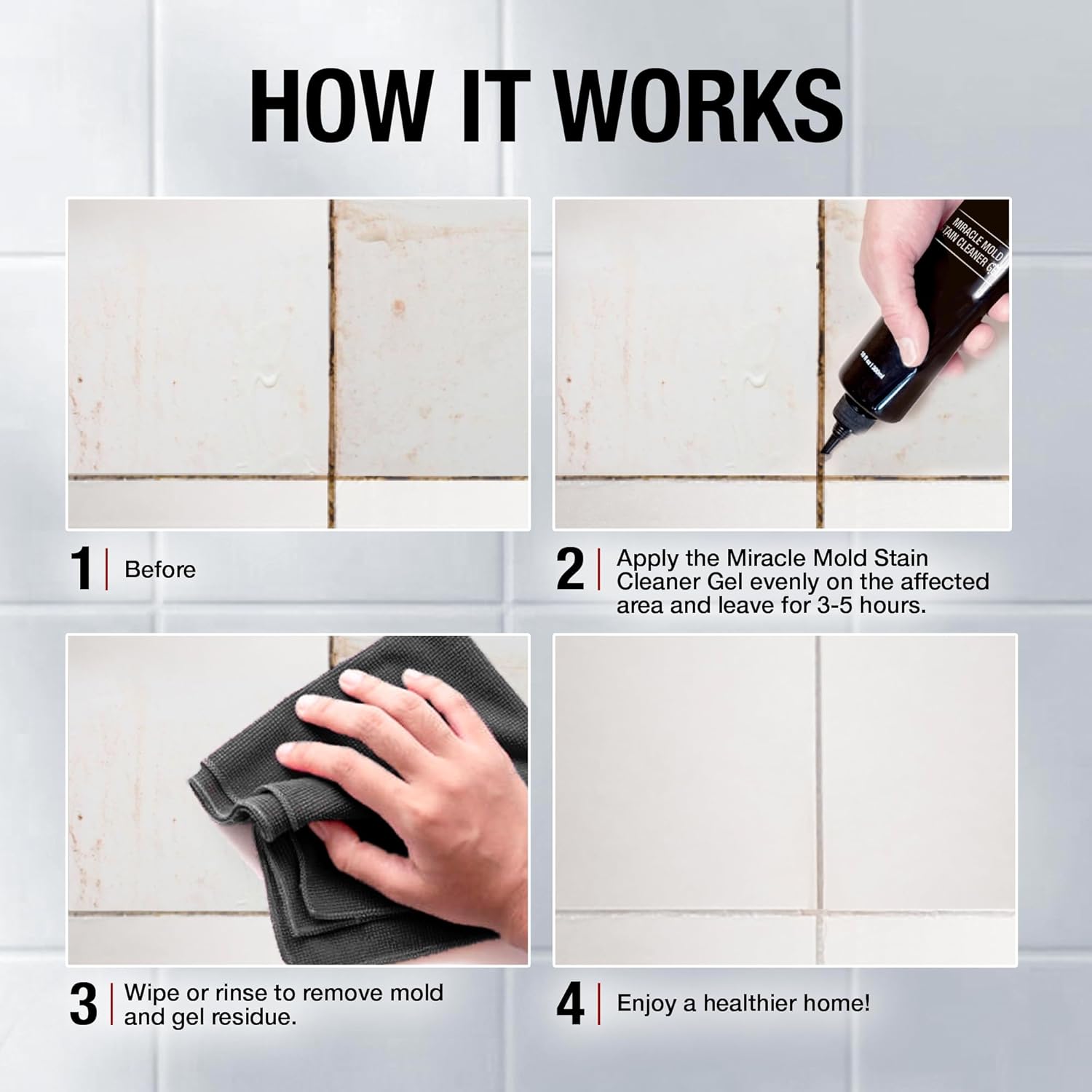 Glassguard Miracle Mold Stain Cleaner Gel 300ml
