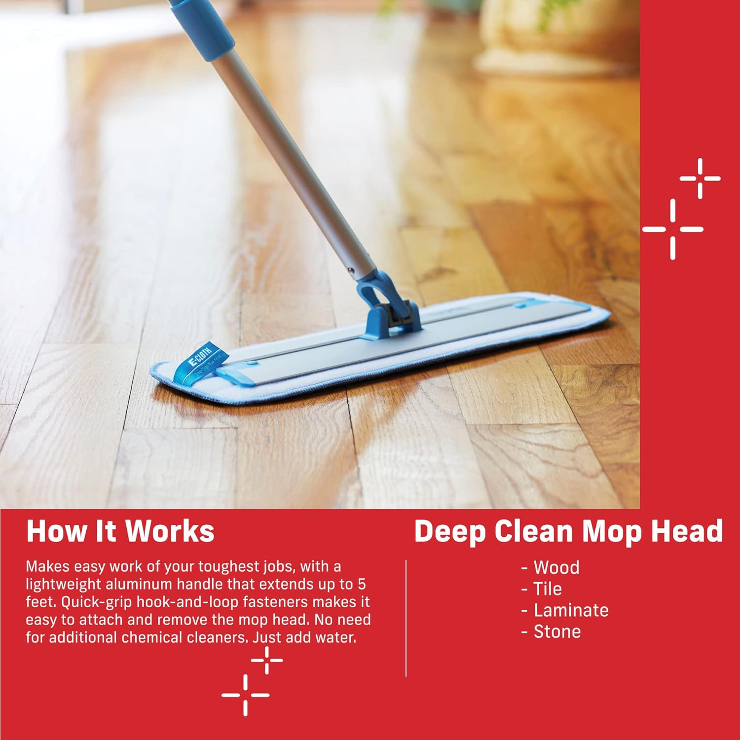E-Cloth Microfiber Mop Head Replacement - 1 Pack 1