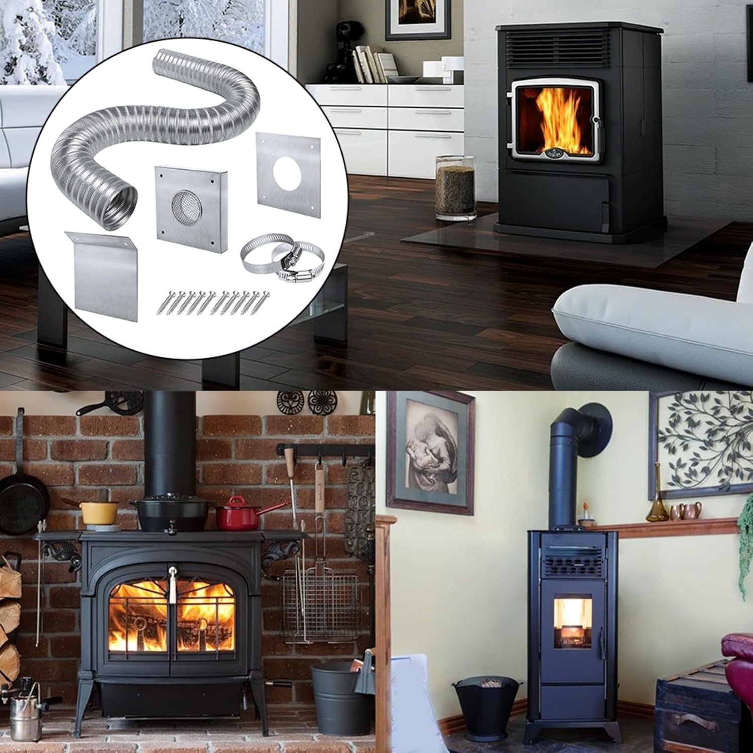 Marebm Pellet Stove Fresh Air Intake Kit
