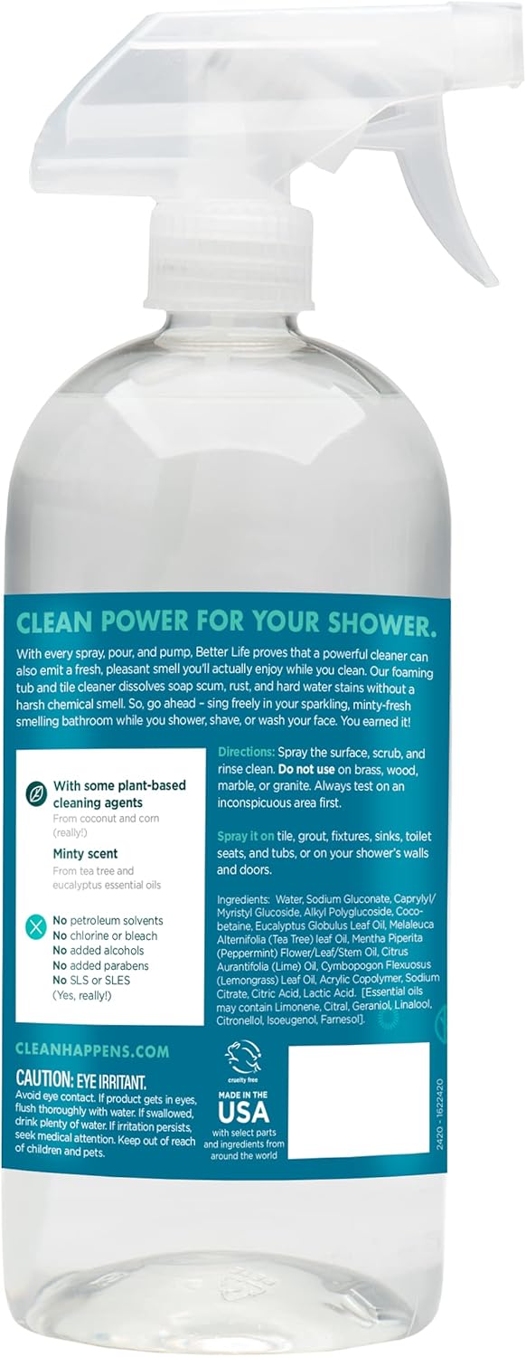 Better Life Natural Tub and Tile Cleaner 32 Fl Oz Pack Of 6