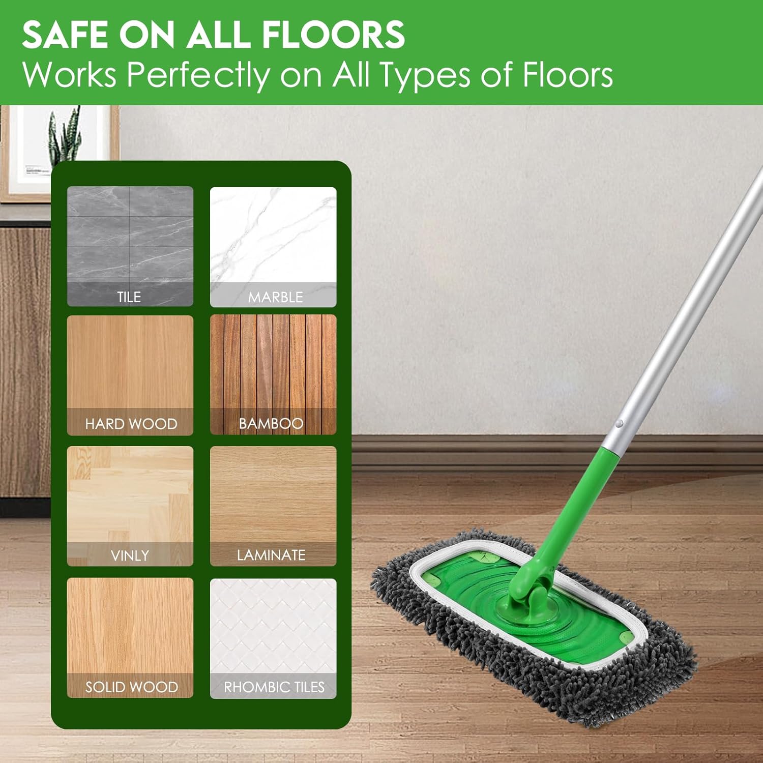 Yicotira Reusable Wet Pads Refill for Swiffer Sweeper Mop 6 Pack