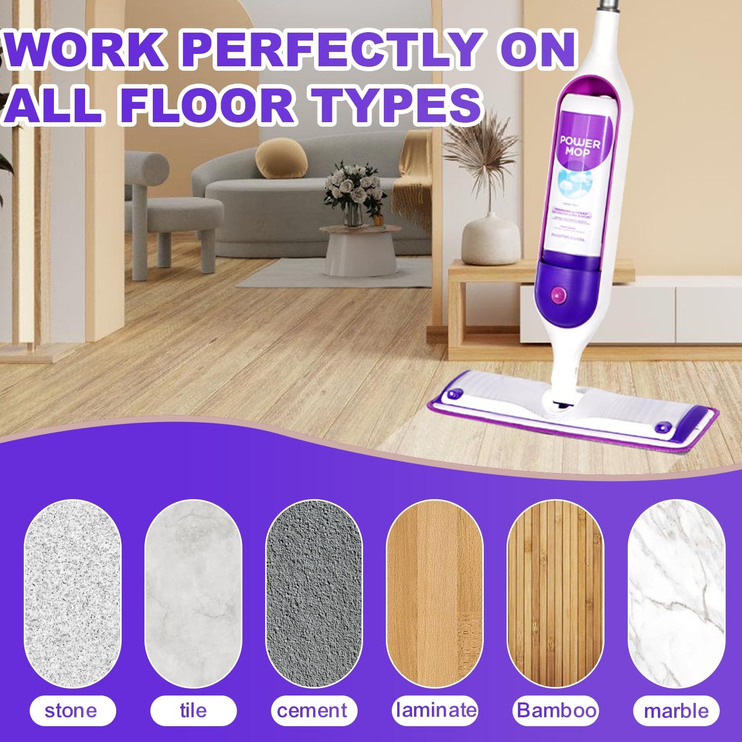 INFICRIME 6 Pack Reusable Microfiber Mop Pads 1