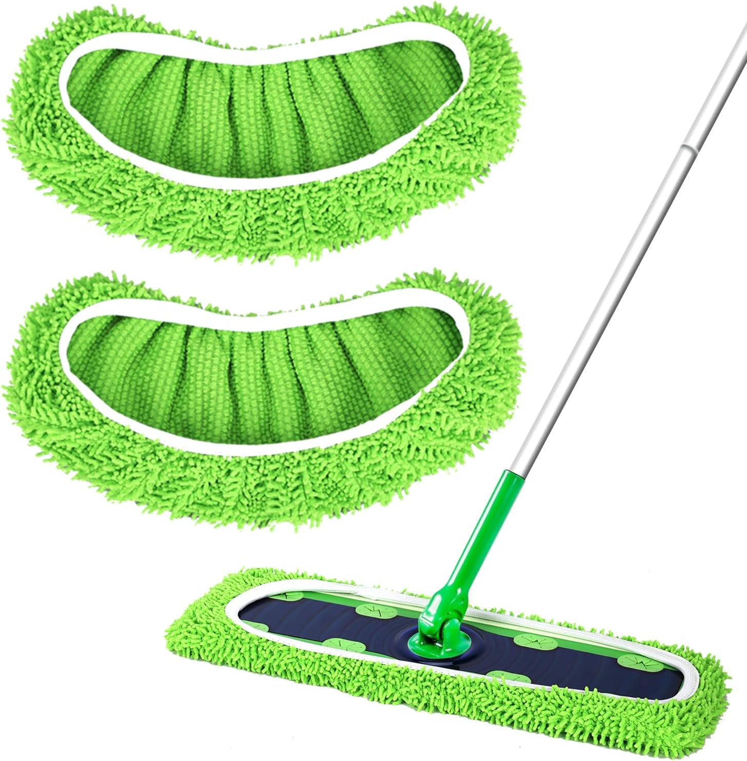 Yicotira Reusable Microfiber Mop Pads 2 Pack