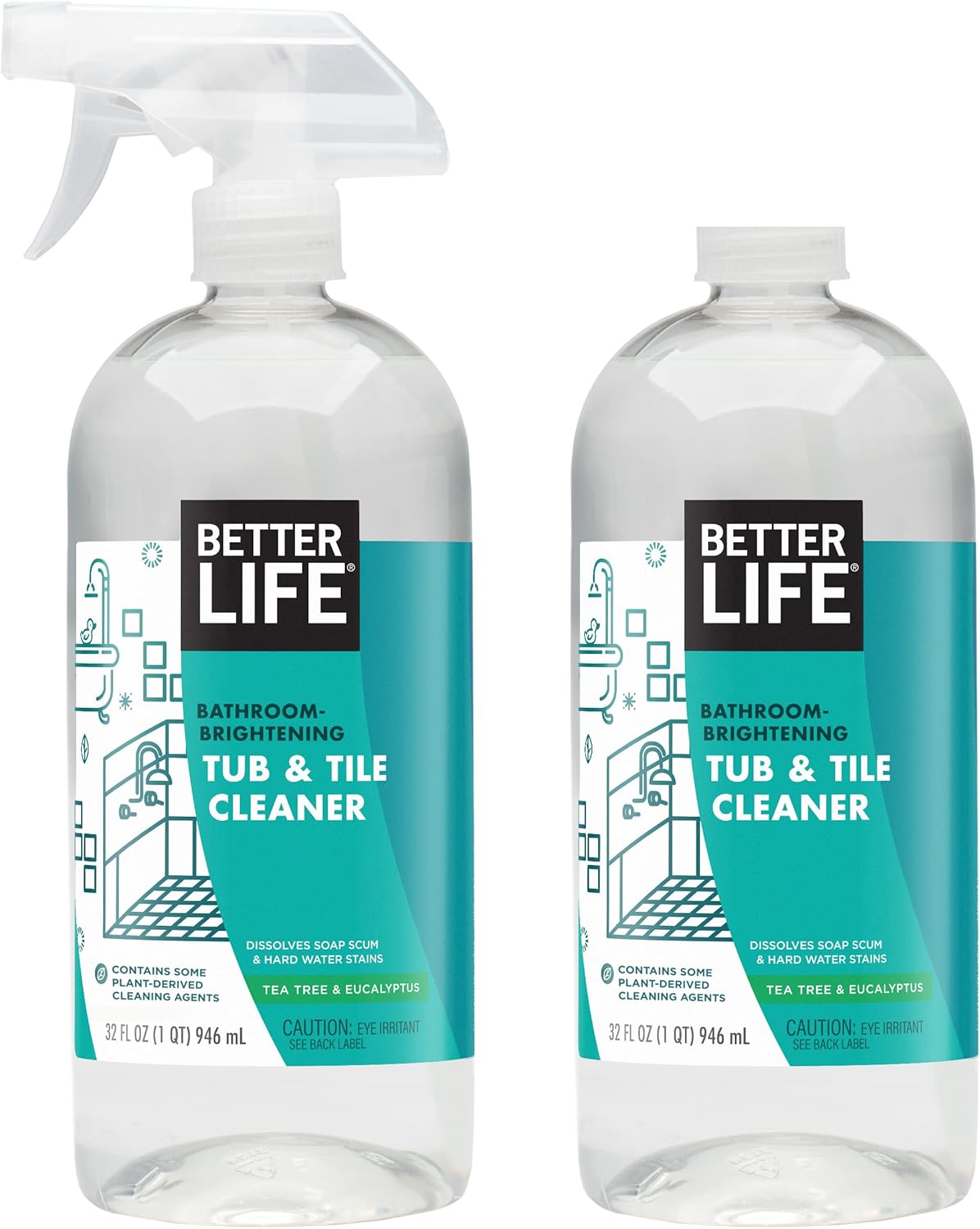 Better Life Multipurpose Bathroom Cleaner Spray - 32oz Pack of 2