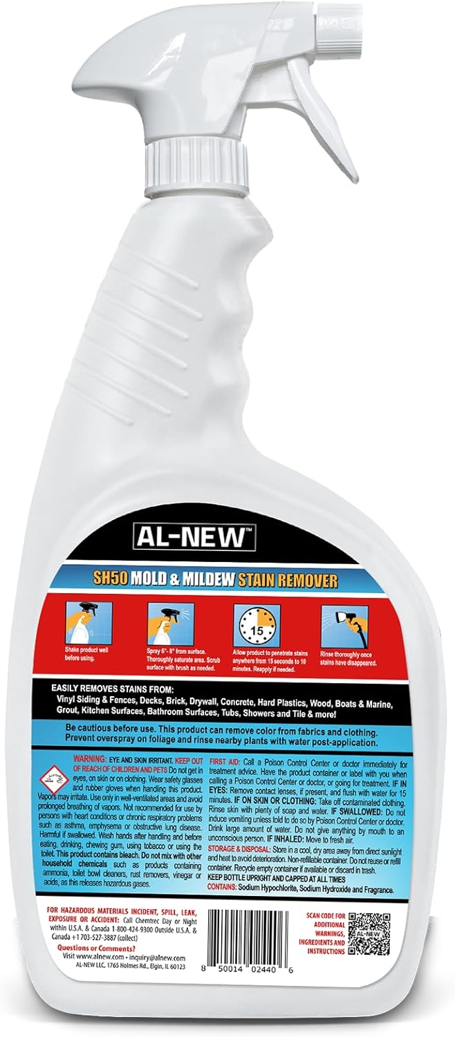 AL-NEW SH50 Mold Mildew Stain Remover 30oz