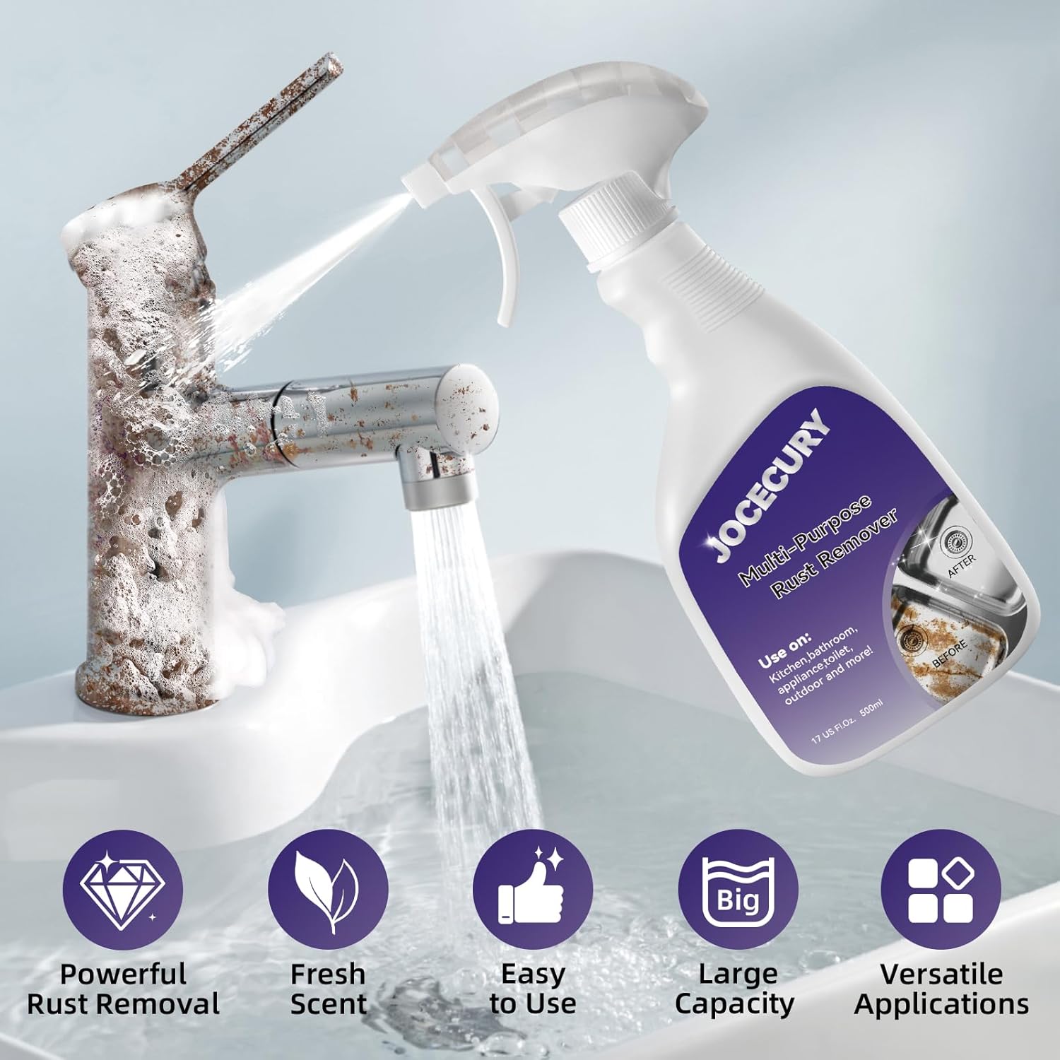 Jocecury 500ML Stainless Steel Rust Remover
