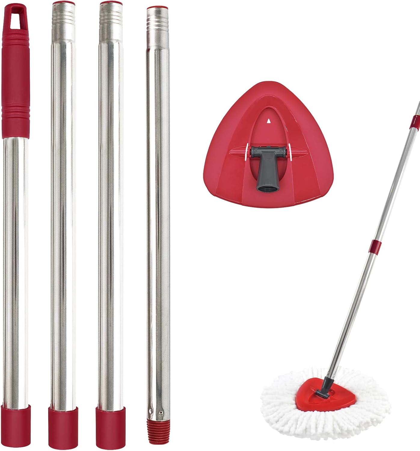 4-Section Stainless Steel Mop Handle Base for O Cedar