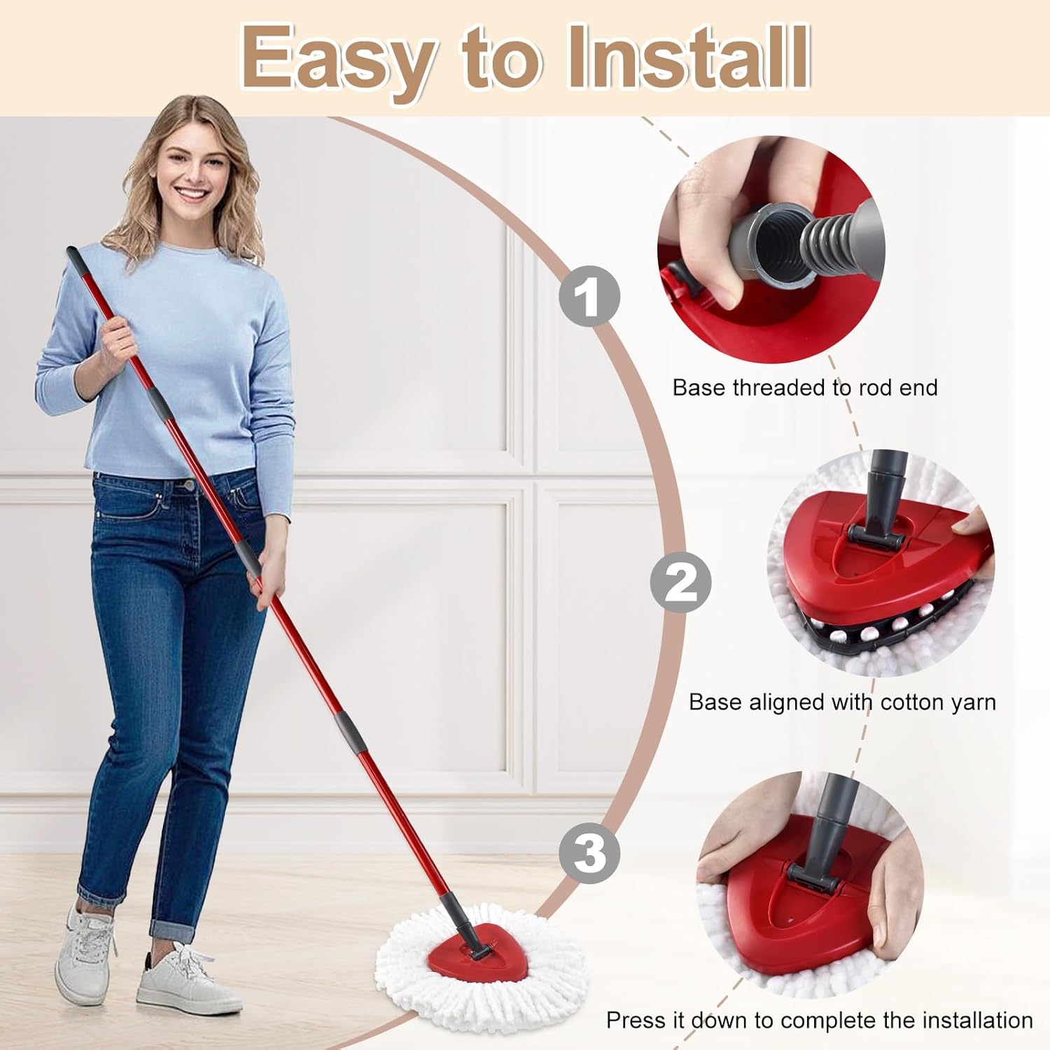 Yuunaie 7 Pack Mop Heads Replacement for OCedar