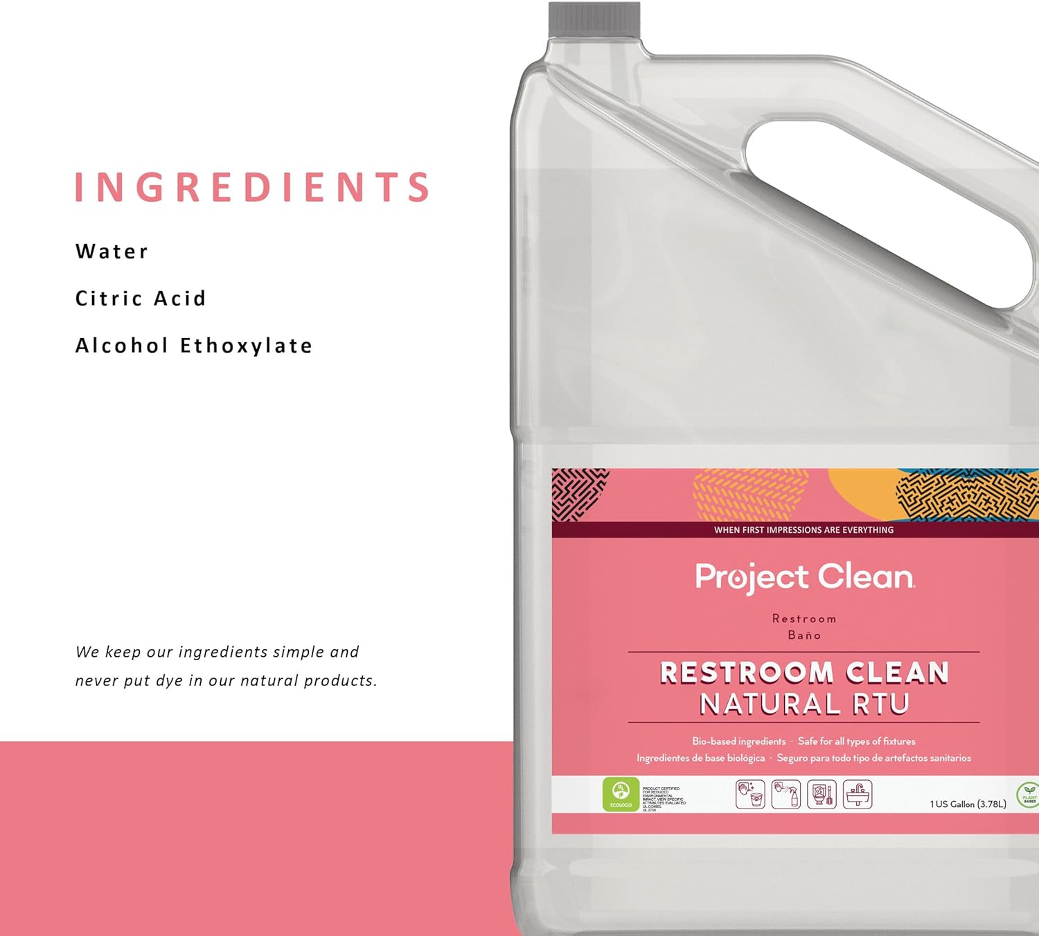 Project Clean Refillable Restroom Cleaner Non-Toxic Eco-Friendly