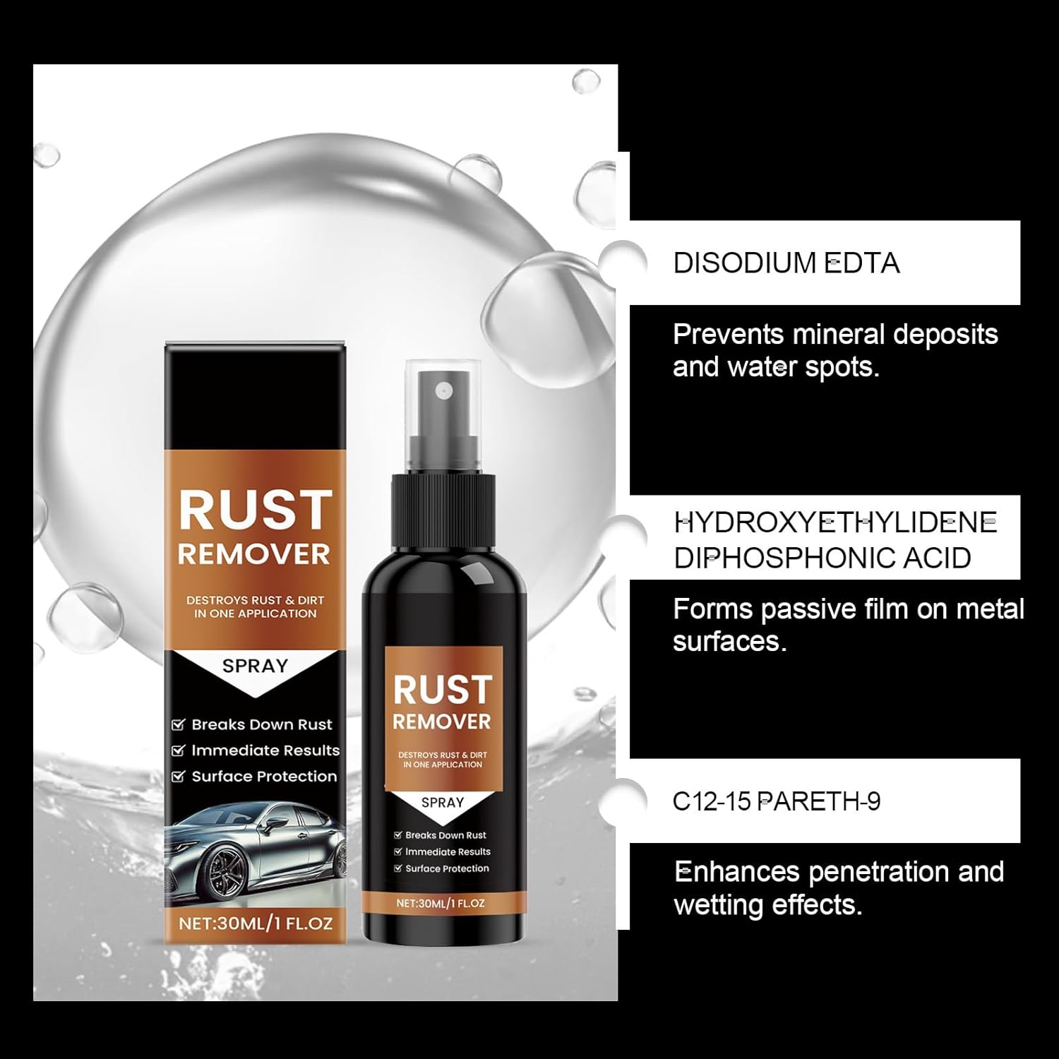 2025 Heavy Duty Rust Remover Spray 30ML