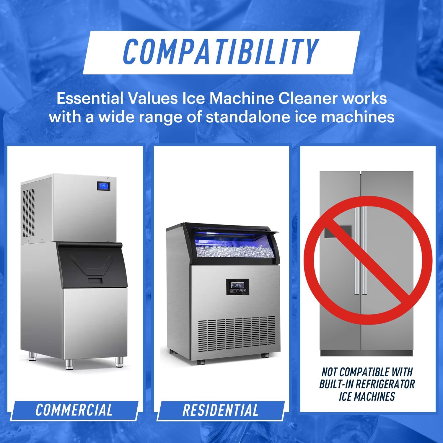 Essential Values Ice Machine Cleaner Descaler 2-Pack