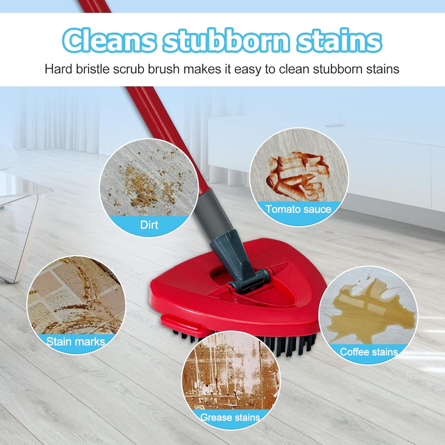 Aiyiried Spin Mop Handle Set for O-Cedar EasyWring 1-Tank 1