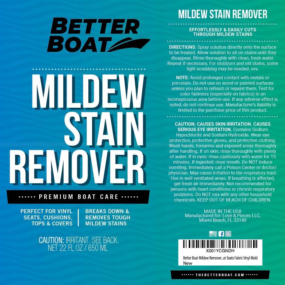 Better Boat Stain Remover Cleaner 22 Fl Oz