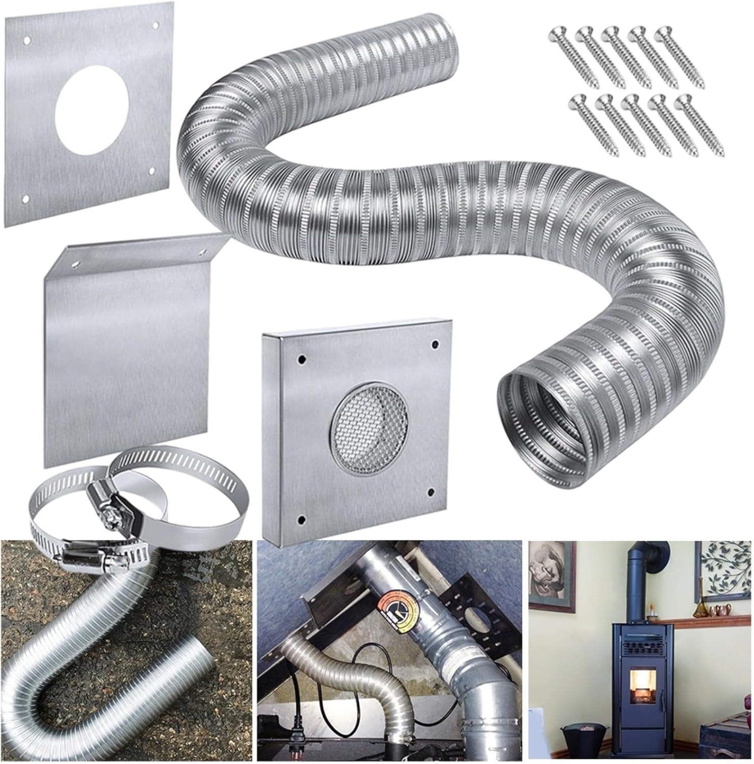 Marebm Pellet Stove Fresh Air Intake Kit