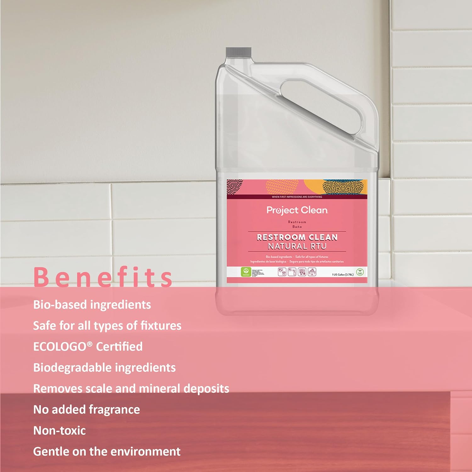 Project Clean Refillable Restroom Cleaner Non-Toxic Eco-Friendly