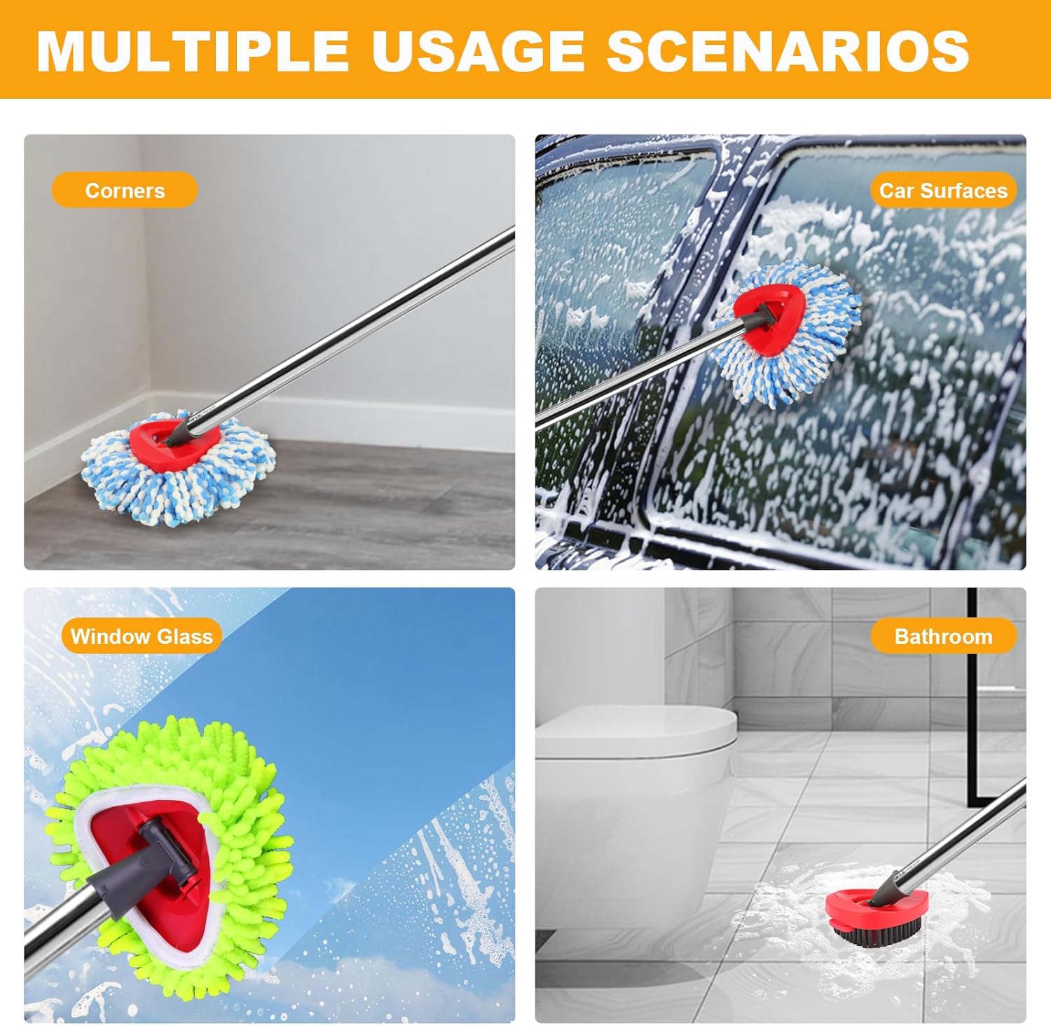 YZJAJZY Mop Heads Replacement for 2-Tank Spin Mop System