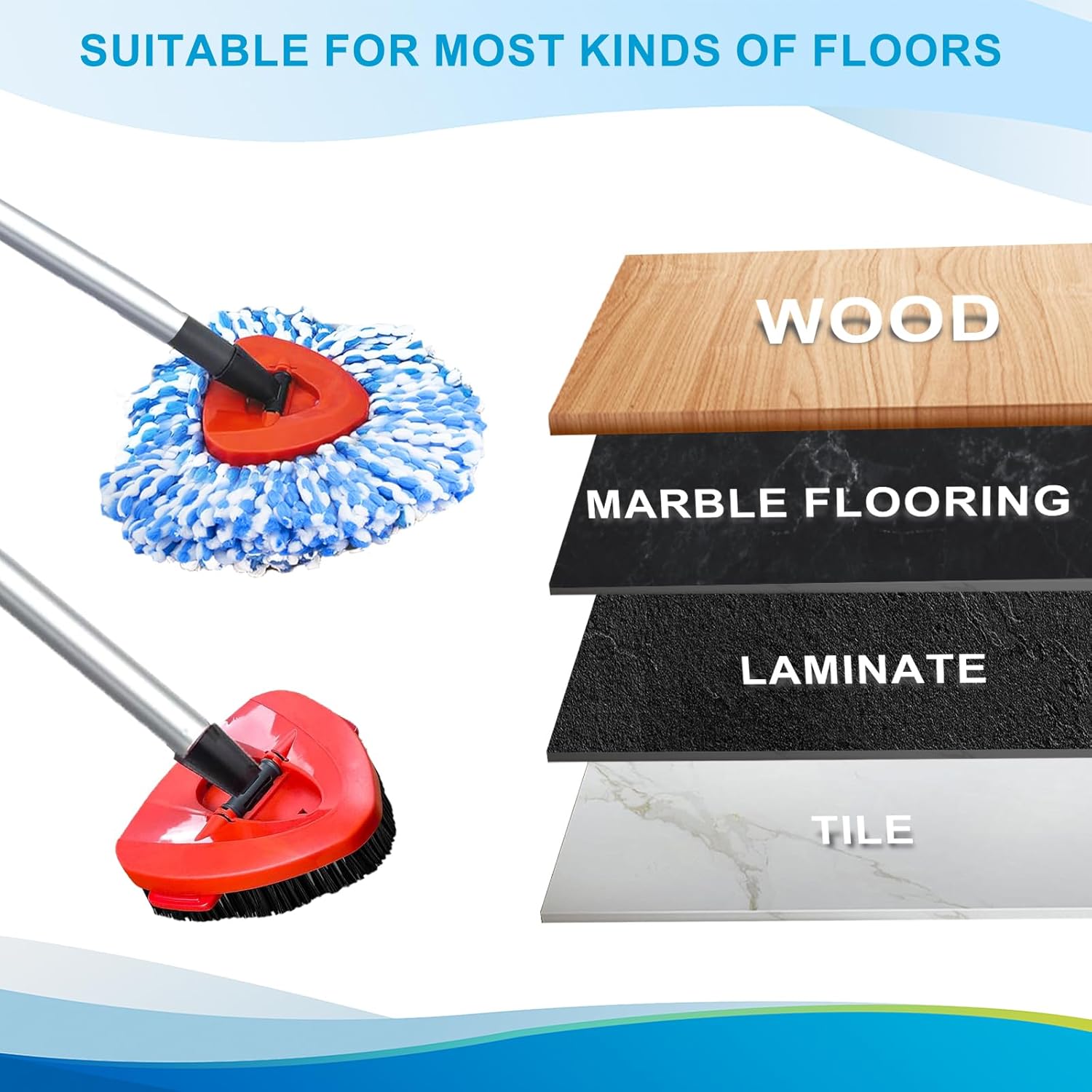 Pkulater O Cedar 8-Pack Spin Mop Replacement Heads