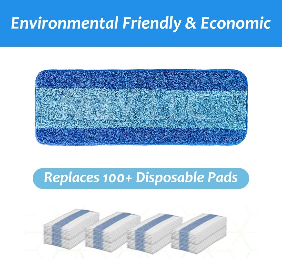 3 Pack Microfiber Mop Pads Compatible with Bona 18 Inch