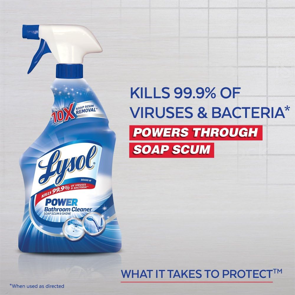 Lysol Power Foaming Cleaner for Bathrooms 22oz Pack of 6
