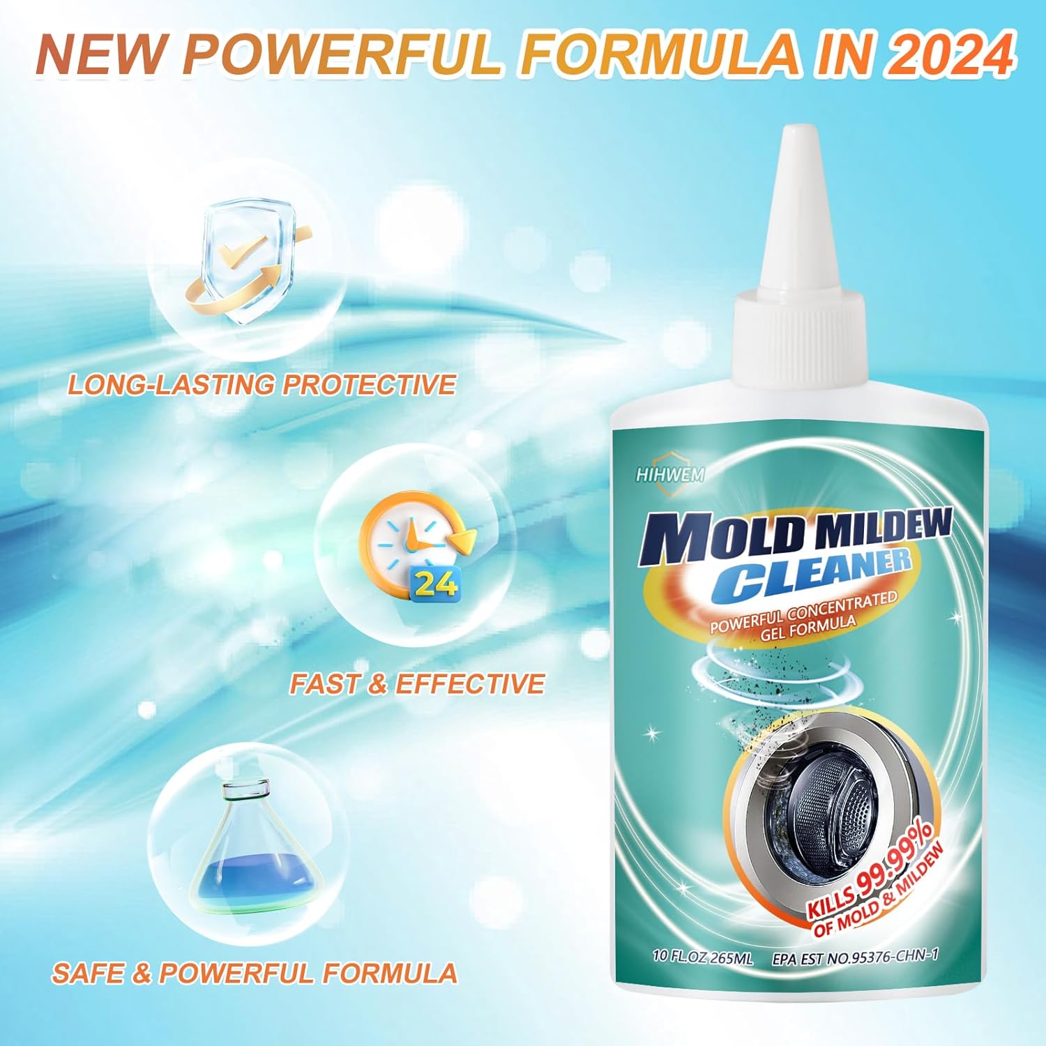 HIHWEM Mold Remover Gel 10 FL OZ 1