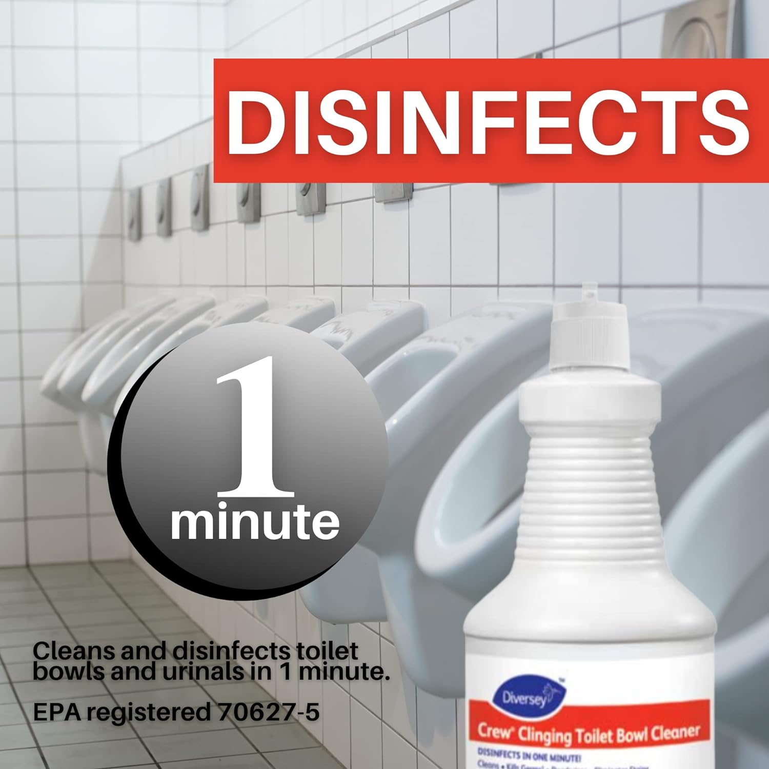 CREW Clinging Toilet Bowl Cleaner with Floral Scent