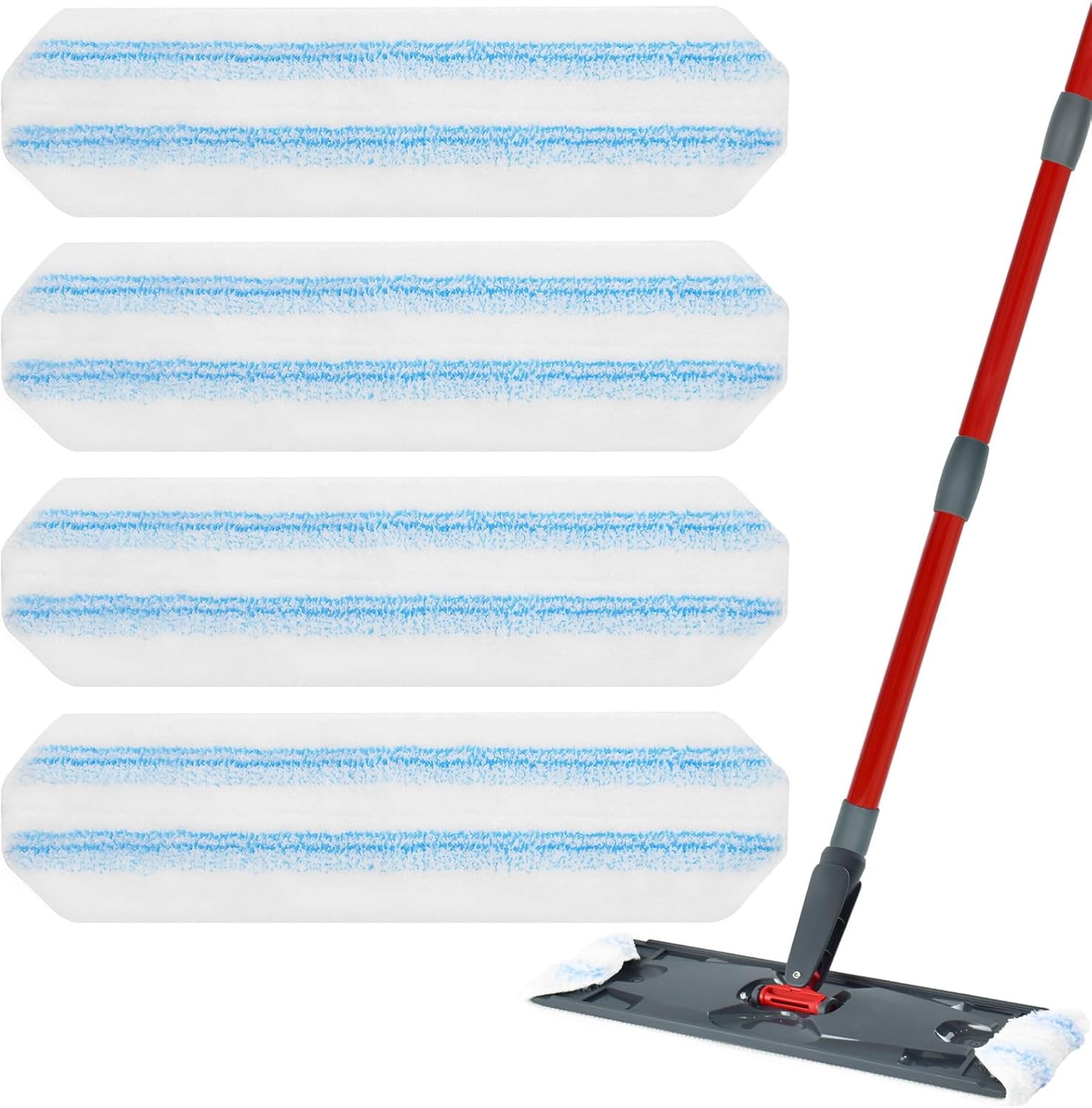 Yuunaie 4-Pack Mop Pads for O-Cedar H2prO Flat Mop