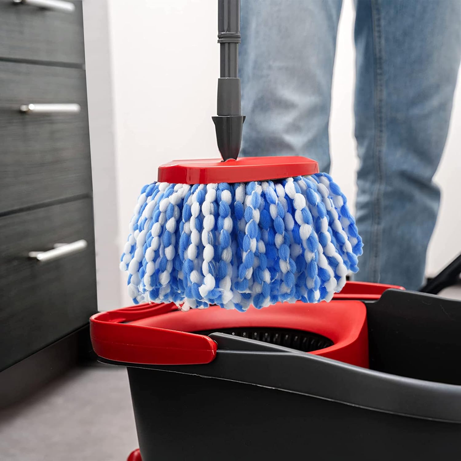 HANZENMA Spin Mop Replacement Head 4 Pack