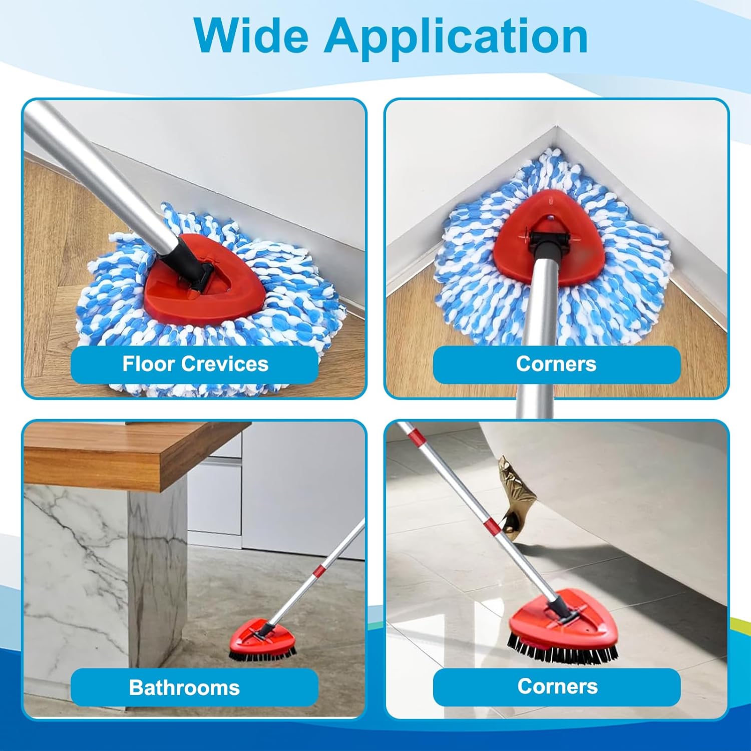 Pkulater O Cedar 8-Pack Spin Mop Replacement Heads