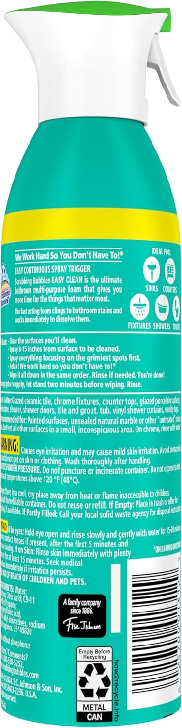 Scrubbing Bubbles Easy Clean Foaming Bathroom Cleaner 1358 Ounce Pack of 2