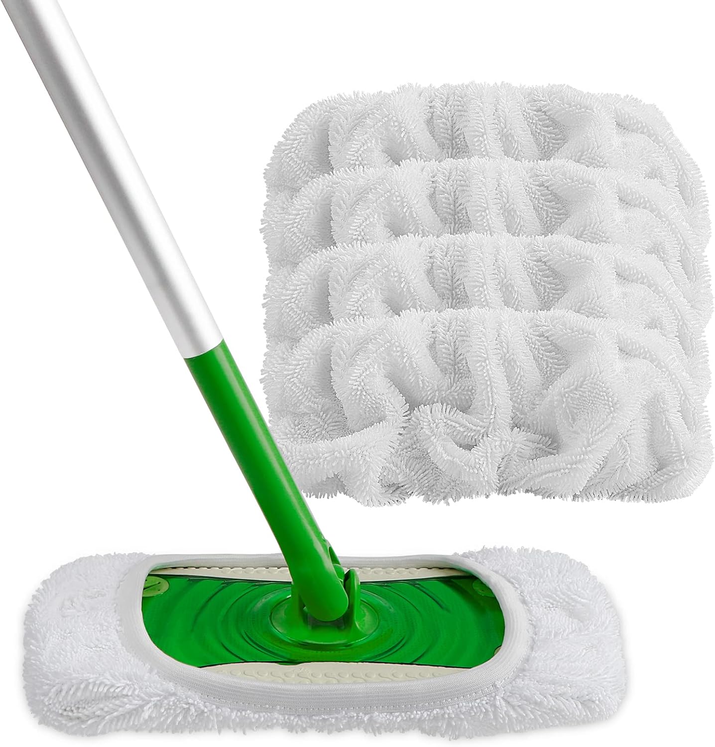 HOMEXCEL Reusable Microfiber Mop Pads Pack of 4