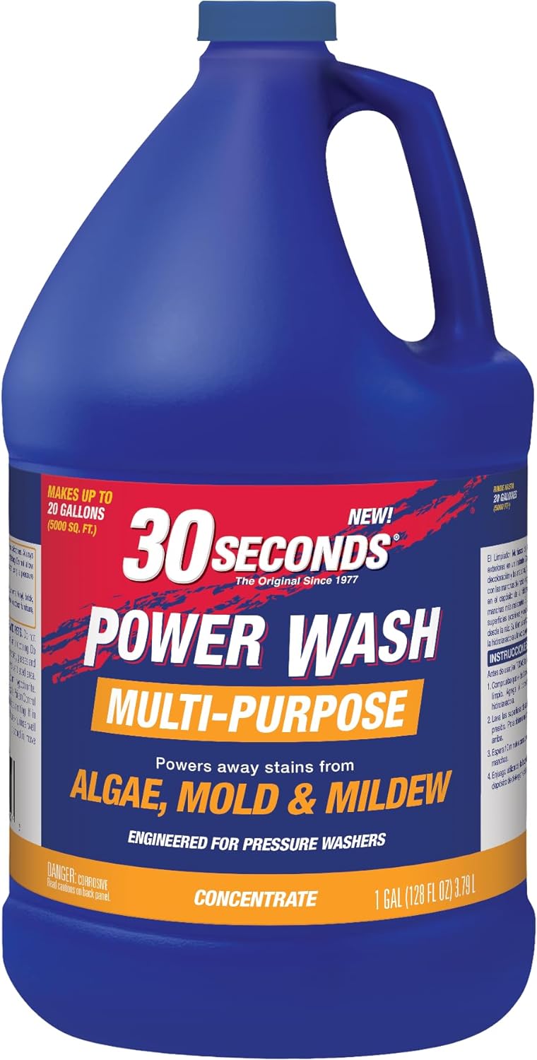 30 SECONDS Pressure Washer Cleaner 20 Gallons Mold Mildew Remover
