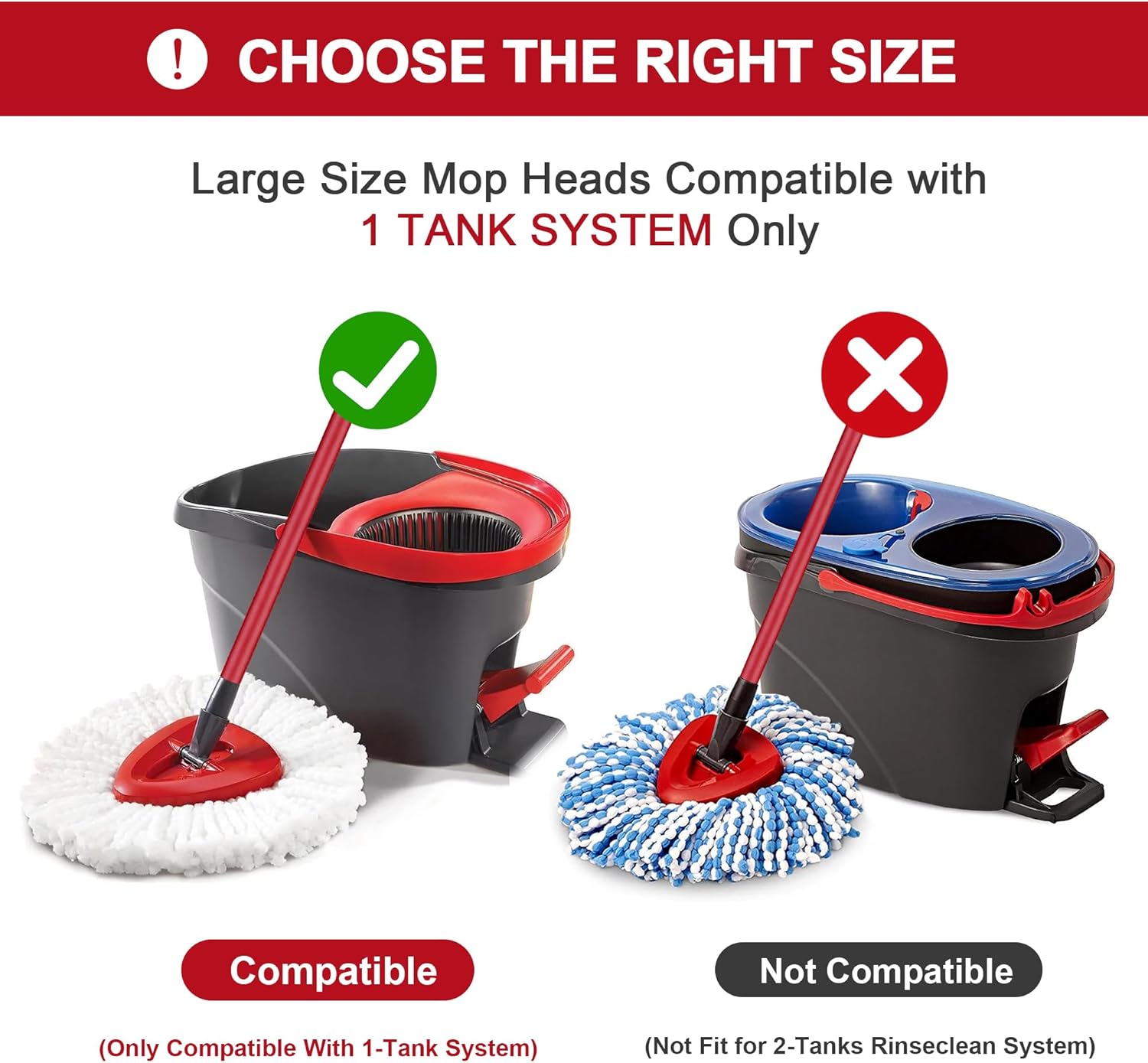 Tidy Monster O-Ceda Easy Wrin Spin Mop Replacement 8-Pack