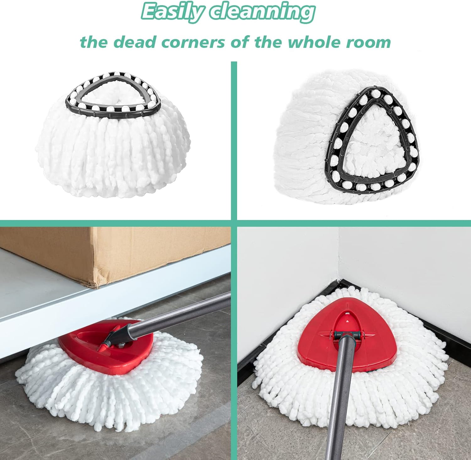 10PCS Spin Mop Replacement Heads 100 Microfiber
