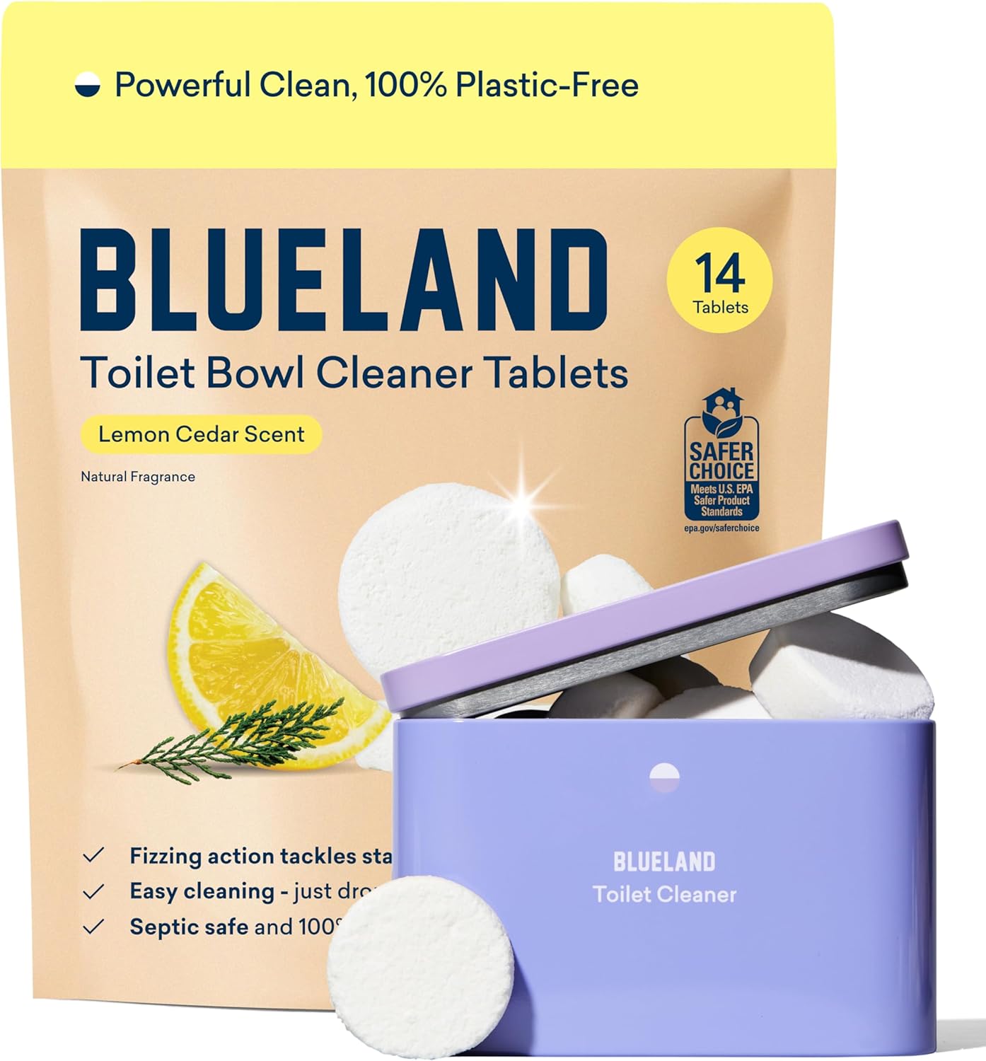 Blueland Toilet Bowl Cleaner Tablets 14 Count Starter Set