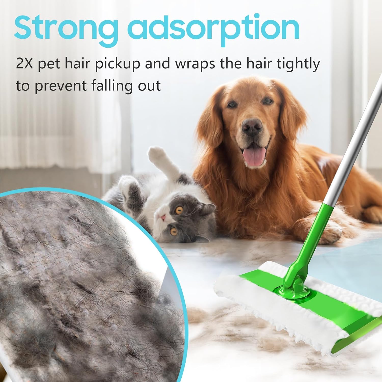 AIR U Heavy Duty Pet Dry Sweeper Pads 60 Count